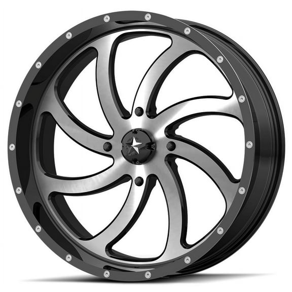 KMC-XD Wheels M36-022756 XDWM36-022756 SWITCH 22x7 4x156.00 MACHINED GLOSS BLACK (0 mm)