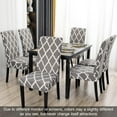 thumbnail image 2 of Dining Chair Covers Set of 4, High Stretch Removable Washable Parsons Chair Slipcover for Home Party Hotel Wedding Ceremony (Grey White), 2 of 9