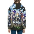 thumbnail image 4 of Genshin Impact Youth Sweatshirt 3D Printed Hoodie Activewear Teenager Winter Full-Zip Drawstring Jacket Coats Active Pullover Hooded Blouse For Boys Girls Large, 4 of 8