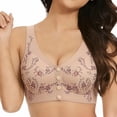 thumbnail image 2 of Hkoxplj Women's Wireless Bra Front Closure New Chinese Style Embroidered Bra Full Coverage Lifting Bra Wide Strap Soft Bra Comfortable Everyday Bra for Older Women and Seniors Plus Size Support Bra, 2 of 4