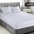 thumbnail image 2 of Queen Mattress Pad, Quilted Fitted Premium Protector, Deep Pocket Cover Stretches up to 16 Inches, Fluffy Pillow Topper (60x80 White), 2 of 4