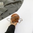 thumbnail image 4 of Monedero Mini Bolso Cadena En Forma Baloncesto para Mujeres Y Niñas, 4 of 9