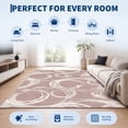 thumbnail image 5 of Garvee 2'x6' Geometric Runner Rug Modern Abstract Carpet, Machine Washable Rug Non Slip Indoor Floor Mats for Hallway Bedroom Kitchen, Pink, 5 of 7