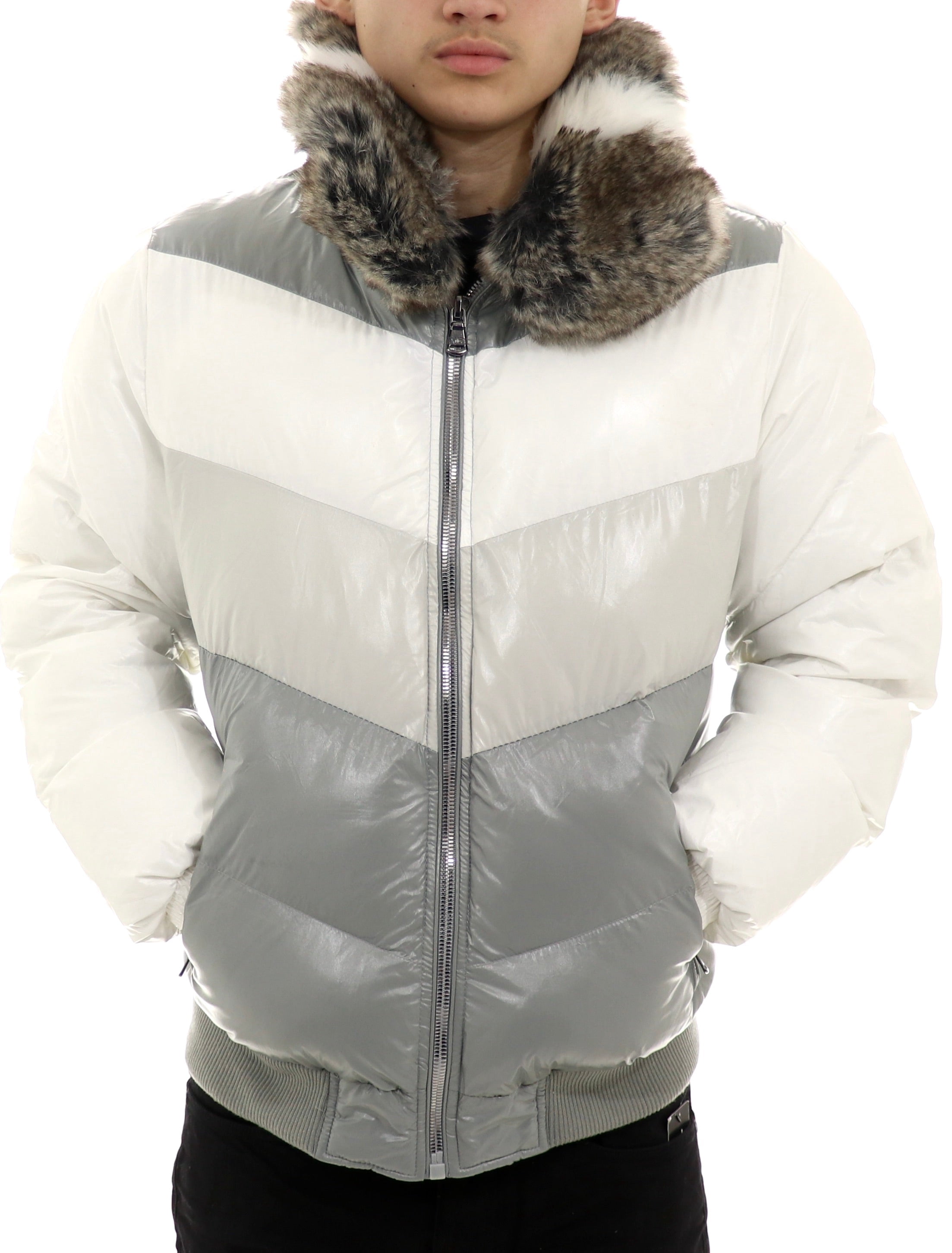Jordan Craig Two Tone Bubble Fur Jacket 