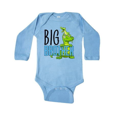 

Inktastic Big Brother with Cute Alligators Gift Baby Boy or Baby Girl Long Sleeve Bodysuit