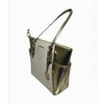 thumbnail image 6 of Michael Kors Women's Charlotte Large Signature Logo and Metallic Top-Zip Tote Bag 35F4GCFT3V-Plgold, 6 of 10
