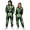 Black, variant on Norvella Mens Halloween Jumpsuits Neon Skeleton Print Crewneck Long Sleeve Zip Up One Piece Outfits Relaxed Fit Casual Party Trick Or Treat Rompers