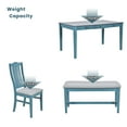 thumbnail image 5 of Harper & Bright Designs Farmhouse 6 Pieces Dining Table Set for 6, Rectangle Wood Kitchen Table with Drawer and 4 Upholstered Chairs and Bench, Antique Blue, 5 of 13