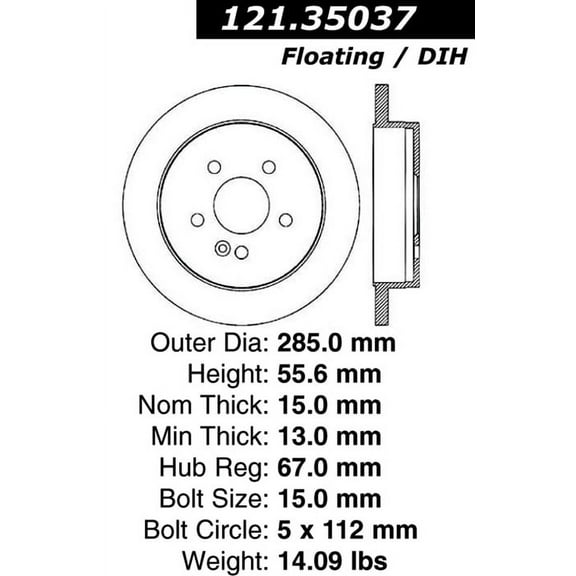 Disc Brake Rotor Fits select: 1998-2005 MERCEDES-BENZ ML