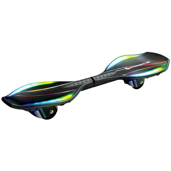 Razor Black Label RipStik Ripster Light Up–Two Wheel Caster Board with Multi-Color LED Lights, Compact and Lightweight, for Kids and Teens