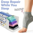 thumbnail image 4 of 6 Pairs, Moisturizing Socks for Cracked Heel Treatment: Heel Repair, Silicone Toeless, Spa Gel for Dry feet Women, Lotion Moisture Pedicure, Multicolor, 4 of 6