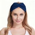 thumbnail image 6 of Lunxisen 1 Pcs Turban Headbands for Women Wide Vintage Head Wraps Knotted Cute Hair Band Accessories, 6 of 7