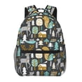thumbnail image 1 of Fotbe Moose Squirrel owls tree Mochila Casual con Estampado para Escuela, Viajes y Actividades al Aire Libre - Duradera, Ligera y Cómoda, 1 of 5