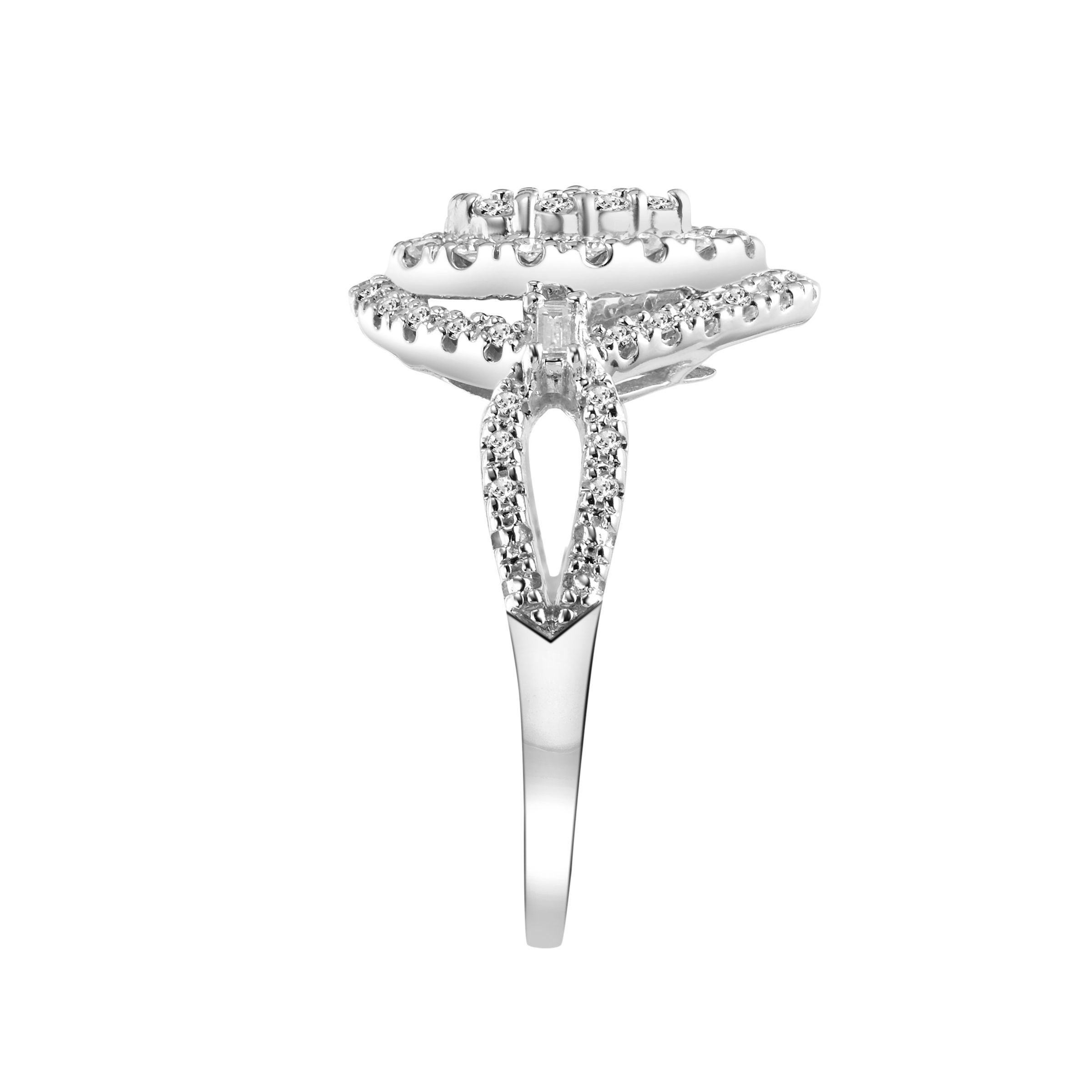 3/8ctw 10KT White Gold Pear Limited Edition Genuine Certified Diamond Ring by Keepsake