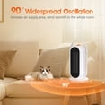thumbnail image 4 of Calentador de ventilador eléctrico, calentador de ventilador PTC Calentador de espacio de 1200 W, oscilación de 90 °, 3 modos, calentador de ahorro de energía portátil, para sala de estar, dormitorio y oficina, blanco brillar Electrónica, 4 of 5