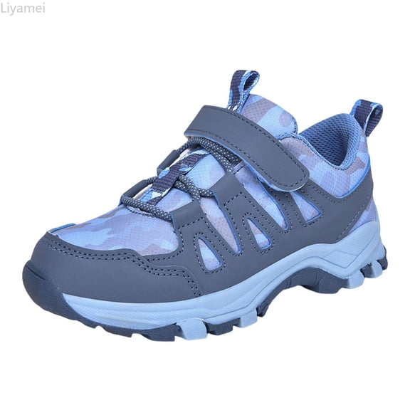 Liyamei Boys Fashion Leather Sneakers With Print Design Comfortable Casual Running Shoes For Kids Boys Sneakers Size 12