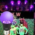thumbnail image 4 of Hariumiu Decor Halloween UV Black Light High Brightness Energy-saving High-Durability Heat-Resistant Enhance Atmosphere 9.5W Glow in The Dark Blacklight Party Bulb for Home, 4 of 10