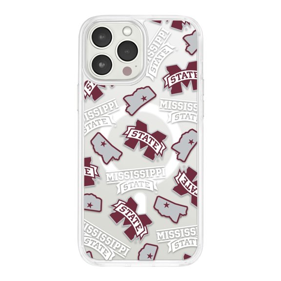 Mississippi State Bulldogs HD Phone Case Compatible with MagSafe Apple iPhone 11 (Scattered) by Affinity Bands