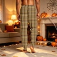 thumbnail image 7 of Men's Plaid Pajama Joggers Elastic Drawstring Waist Sleep Pants Casual Loungewear Bottoms with Side Pockets, 7 of 7