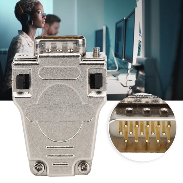 Conector en Serie Masculino Retardante de la Llama de 15 Pin Macho Con Carcasa de Metal DB15P M-180