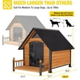 thumbnail image 4 of Aivituvin Dog House Outdoor Weatherproof Chew Proof Large Dog Kennel with Metal Frame for Small Medium Large Dogs, 50.9" D x 37.4" W x 37.2" H, 4 of 9