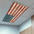 thumbnail image 2 of 2 Pack Magnetic Fluorescent Light Covers, 2x4 Ft,Independence Day American Flag Vintage Wood Textured Magnetic Light Covers for Ceiling Lights Classroom Office Home Decor, 2 of 9