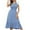 Blue, variant on Womens Plus $15 & Under!Summer Plus Size Dresses for Womens 2024 Fashion Casual Solid Color Lace Patchwork Maxi Dress