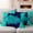 Blue Teal, variant on Tropical Fish Outdoor Waterproof Pillow Covers, Mandalas Boho Modern Green Abstract Stripe Decorative Rectangle Throw Pillowcase Sofa Cushion Sham for Patio/Couch/Chair, 20"x12" 2 Pack