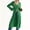 Green, variant on Bell Sleeve Women Solid V Neck Casual Long Button Down Knit Cardigan