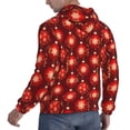 thumbnail image 6 of Fotbe Men's Hoodie with Christmas Red Balls Pattern - Kangaroo Pocket Pullover Hooded Sweatshirt, Perfect for Daily Wear, Travel, and Home-XX-Large, 6 of 7