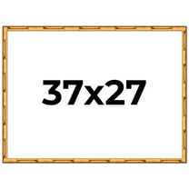 37x27 Frame Gold Bamboo Solid Wood Picture Frame | 1 Inch Moulding Width | Interior Frame Depth