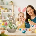 thumbnail image 4 of Panier de Lapin Mural de Poche Décor de Printemps Panier de Lapin de Pâques en Osier Tissé à la Main Design Non Doublé Parfait pour Ajouter pour Décorations de Porte d'Entrée Intérieur Ou, 4 of 9