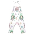 thumbnail image 2 of Girls' Jumpsuits Rompers Summer Casual Sleeveless Rompers With Pockets Spaghetti Strap Romper Cute Mermaid Pattern 2T, 2 of 7