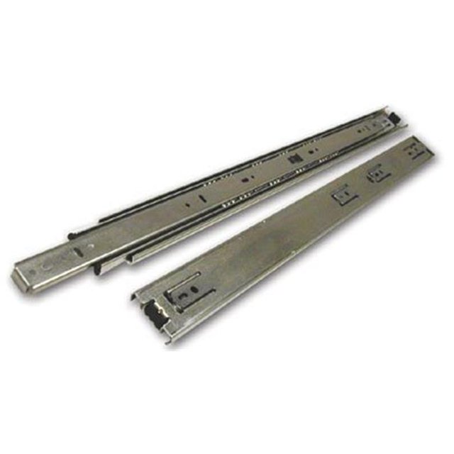 Knape & Vogt Kv8414 B12 12 In. Full Extension Drawer Slide With Hold-Out - Bright Zinc