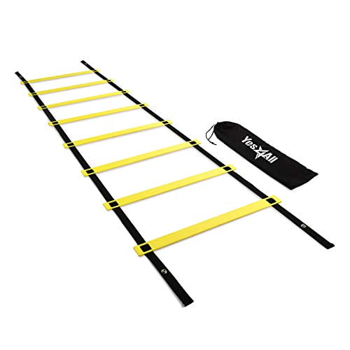 Speed Agility Training Footwork Equipment 12 Rung with yellow Agility Ladder 
