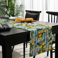 thumbnail image 4 of Yellow Lemon Cotton Linen Table Runner 14 x 72 inch Summer Fruit Rustic Blue Striped Non-slip Rectangular Dining Table Decor for Wedding Party Holiday Dinner, 4 of 8
