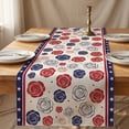 thumbnail image 6 of Lzobxe 4th Of July Table Runner Patriotic Red White Blue Stars and Stripes Tablecloth for Kitchen, Party and Independence Day Festive Dining Table Decor, 6 of 8