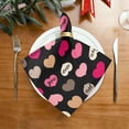 thumbnail image 2 of GZHJMY Valentine's Day Love Heart Cloth Napkins Set of 1, Reusable Washable Oversized Table Napkins for Family Wedding Dinner Party Home Decor, 20 Inch Decorative Washcloths, 2 of 7