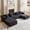 Dark Grey, variant on Kelyda 132 Inch Modular Sectional Sleeper Sofa, Modern U Shaped Fuax Fur Boneless Cloud Couch for Living Room Light Coffee
