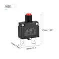 thumbnail image 2 of Unique Bargains Circuit Overload Protector 6A AC125/250V DC32V Push Button Thermal Circuit Breaker with Waterproof Caps 3pcs, 2 of 5