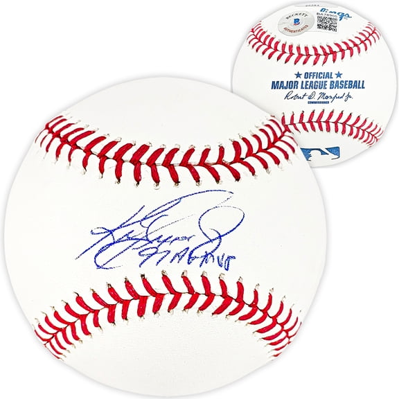 Ken Griffey Jr. Autographed Official MLB Baseball Seattle Mariners "97 MVP" Beckett BAS & MCS Holo 194793