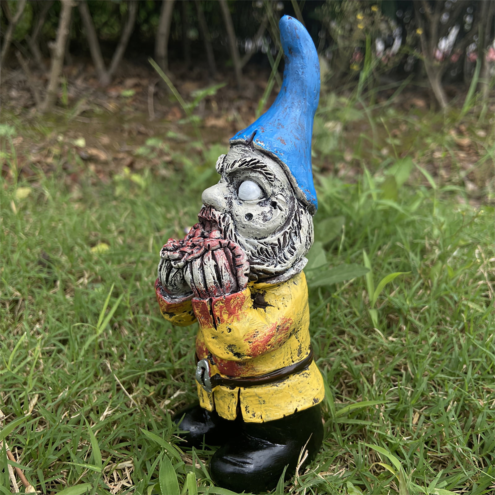 Details about   Scary Zombie Gnome Statue Funny Dwarf Resin Ornament Sculpture Garden Decoration 