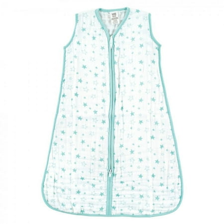 UPC: 0660168402025 | Luvable Friends Baby Sleeveless Muslin Cotton Sleeping Bag  Sack  Blanket  Stars Muslin  0-6 Months