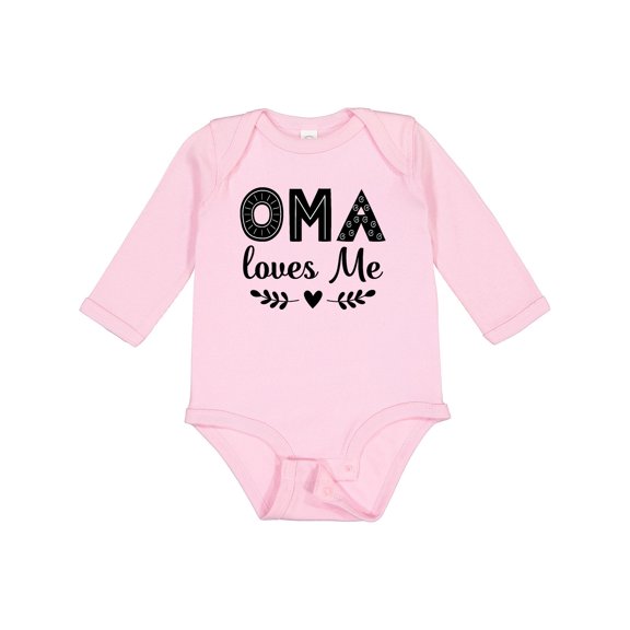 Inktastic Oma Baby Clothes Girls Long Sleeve Baby Bodysuit