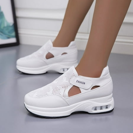 FITORON Women's Sneakers- New Fashion and Personality Hollow Casual Sports Style Casual Shoes White 41