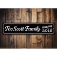 thumbnail image 2 of Established Date Sign, Wedding Decor, Custom Family Name Sign, Wedding Aluminum Sign - 4x18 inches, 2 of 4