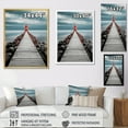 thumbnail image 4 of Designart "Grey Pier Red And painting II" Nautical & Beach Floater Framed Wall Decor, 4 of 7
