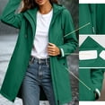 thumbnail image 6 of Zynoxe Women's Windbreaker Jackets Lightweight Zip Up Waterproof Jackets for Women Relaxed Mid Length Long Sleeve Drawstring Hooded Jacket Versatile Solid Color Outdoor Coat with Side Pockets 2XL, 6 of 10