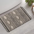 thumbnail image 2 of Boho Black and White Ethnic Pattern Bathroom Rugs Mat,Non Slip Microfiber Bathroom Rug,Rubber Backing,Soft Bathroom Mats for Bathroom Floor,Tub and Shower,17x27in(43x68cm), 2 of 5