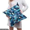 thumbnail image 4 of Ambesonne Blue White Fabric by the Yard Upholstery, Blurry Rectangulars, 1 Yard, Multicolor, 4 of 4